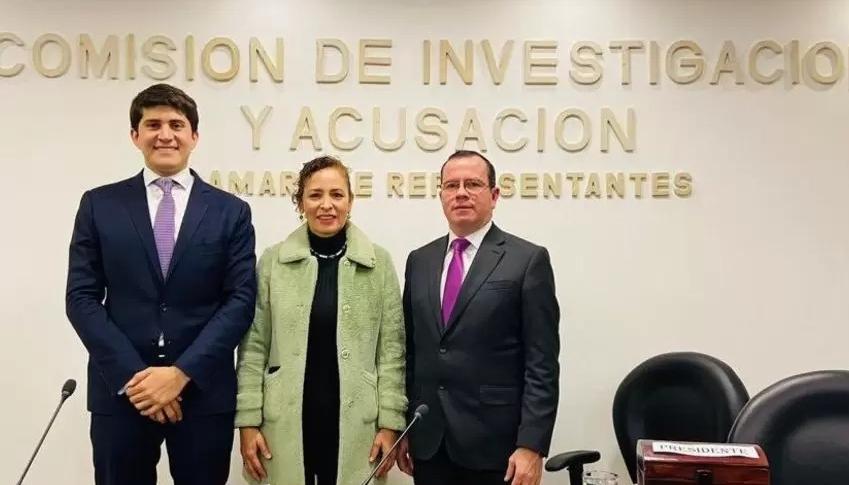 Wadith Manzur Imbet y Olga Lucía Velásquez, presidente y vicepresidenta de la Comisión de Acusación de la Cámara.