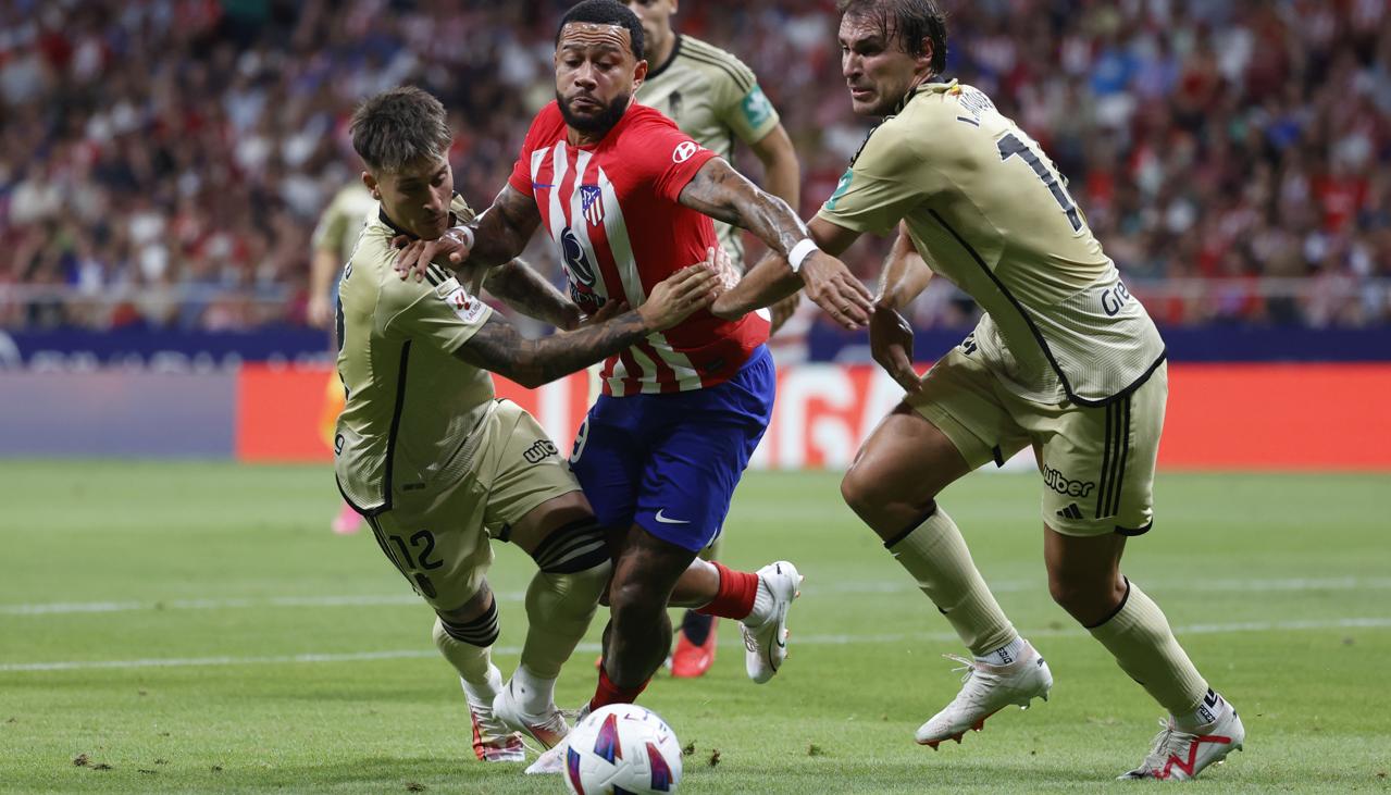 Memphis Depay marcó el segundo gol del Atlético de Madrid. 