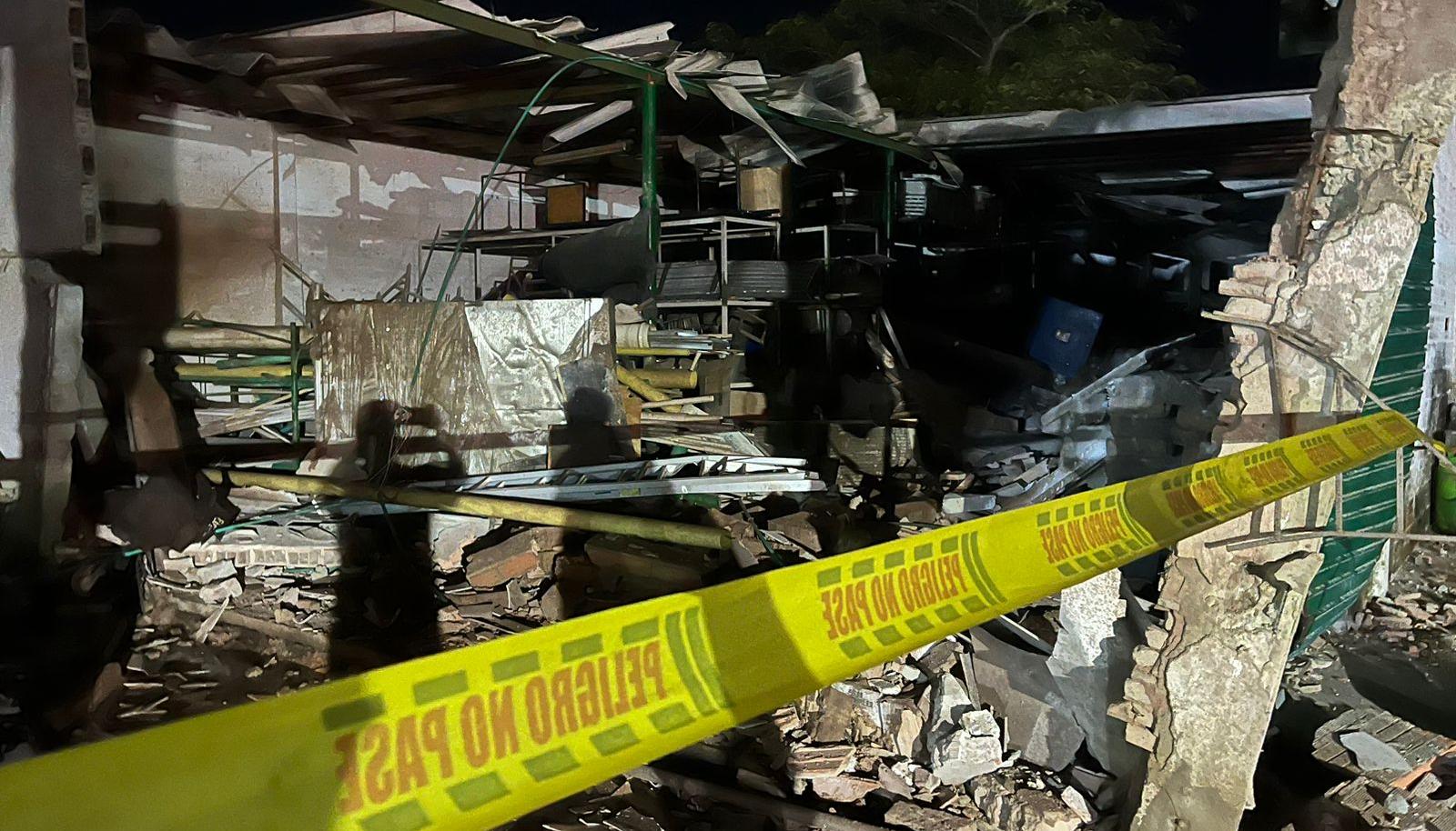 La zona de la explosión de la caldera en el matadero de Malambo