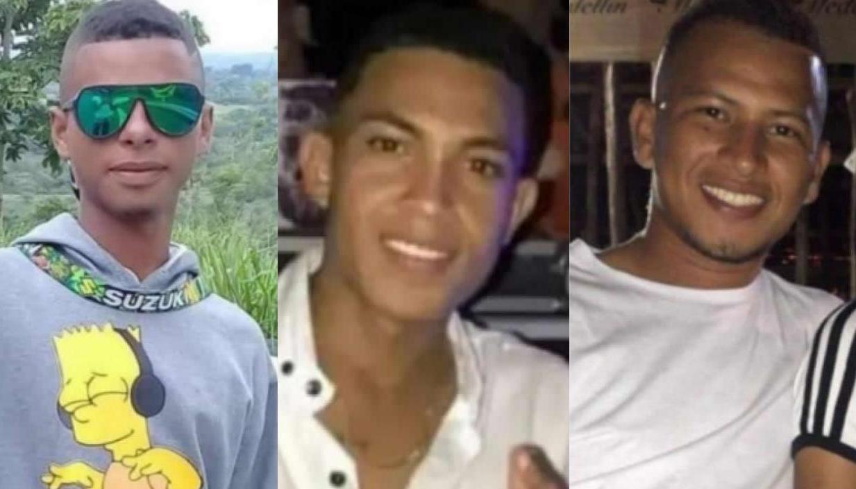 Carlos Alberto Ibáñez, José Carlos Arévalo y Jesús David Díaz, asesinados el 25 de julio de 2022.