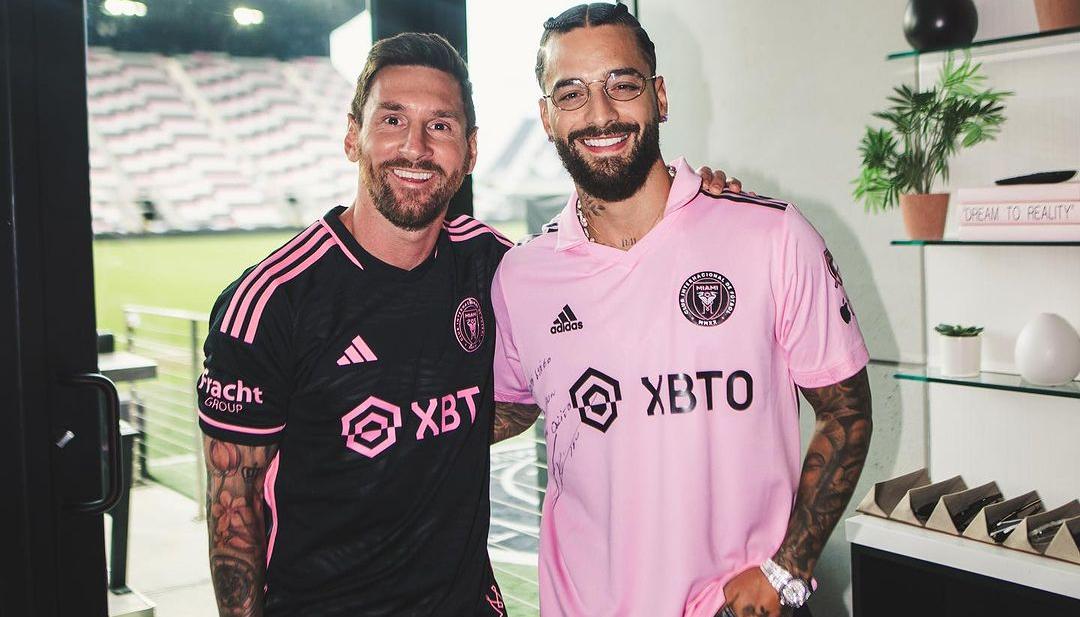 Dos estrellas en una foto: Messi y Maluma