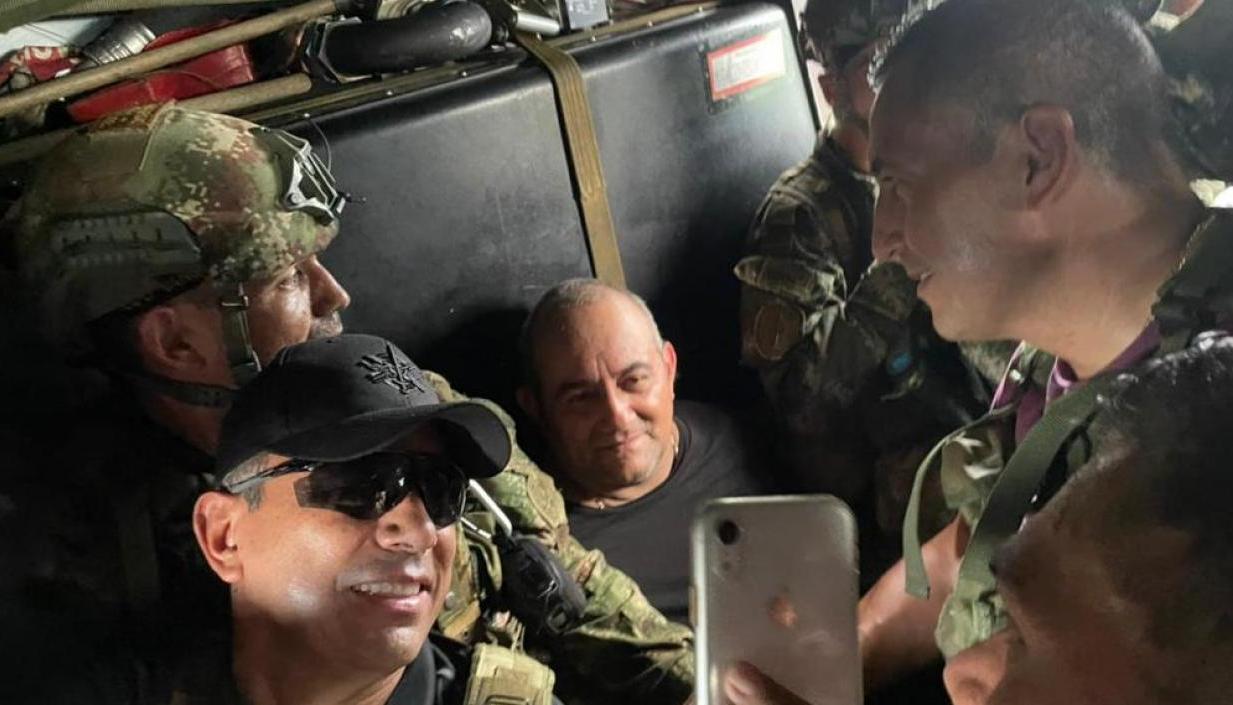 Un sonriente 'Otoniel' el dia de su captura el 23 de octubre de 2021