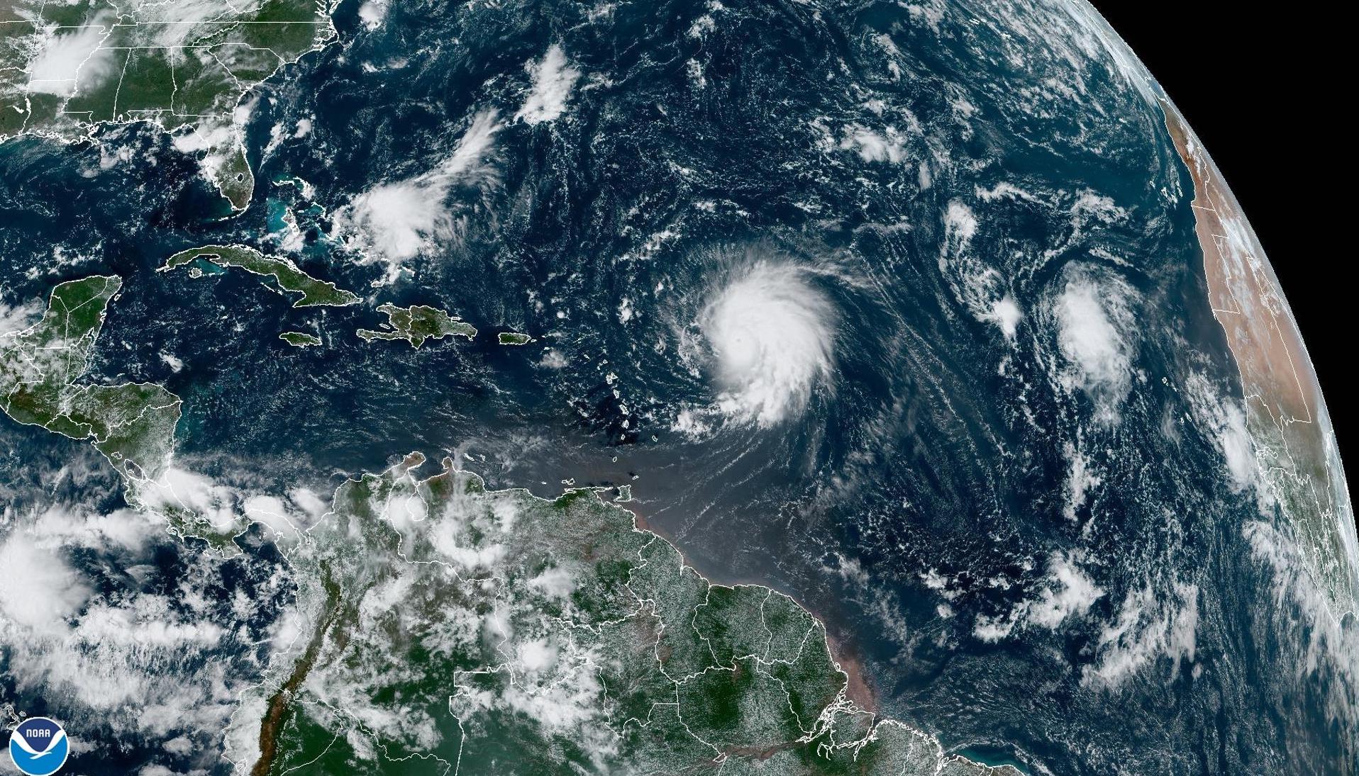 Aspecto del huracán desde el espacio. 