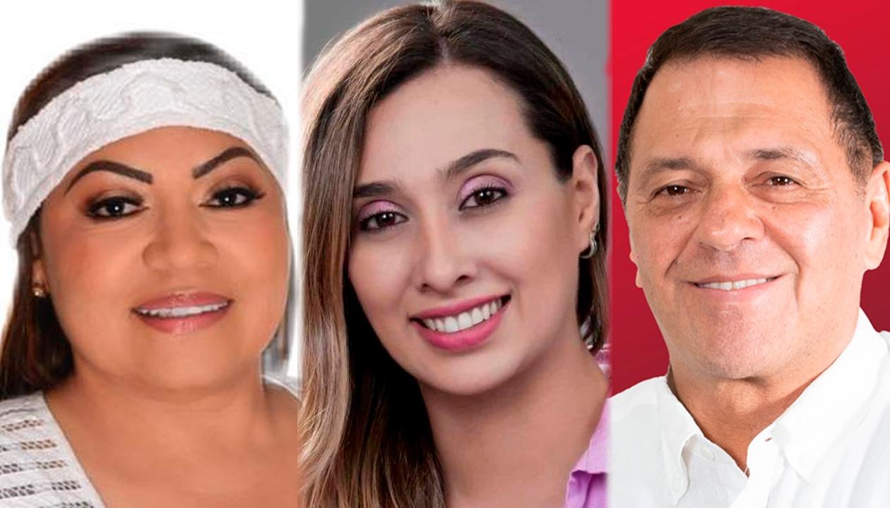 Oneida Pinto, Liliana Ramírez y Tulio Gómez.