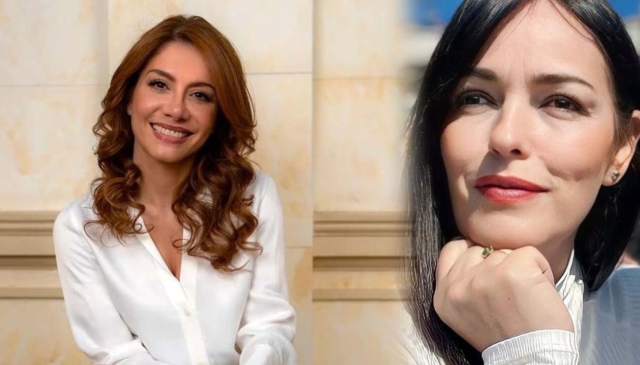 Representante del Partido Verde, Catherine Juvinao, y fiscal Angélica Monsalve.