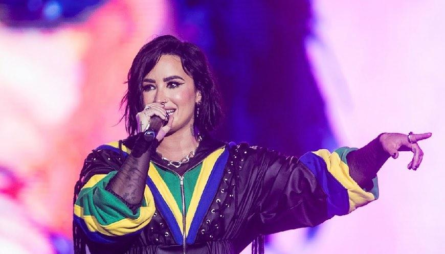 Demi Lovato en concierto.
