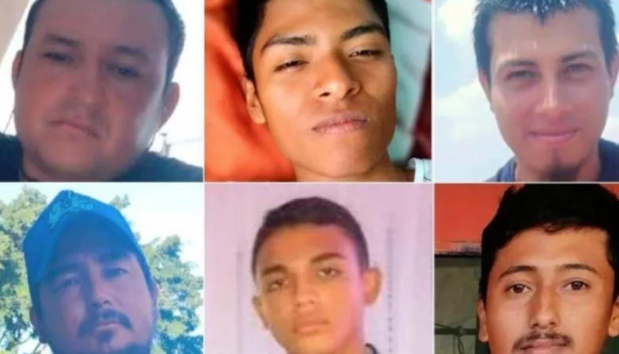 Algunos de los albañiles desaparecidos. 