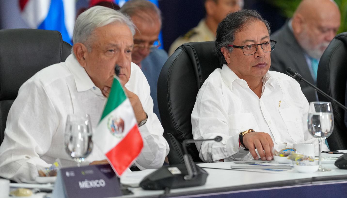 Gustavo Petro y López Obrador, presidentes de Colombia y México.