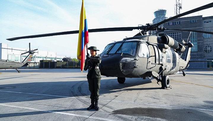 Uno de los helicópteros.