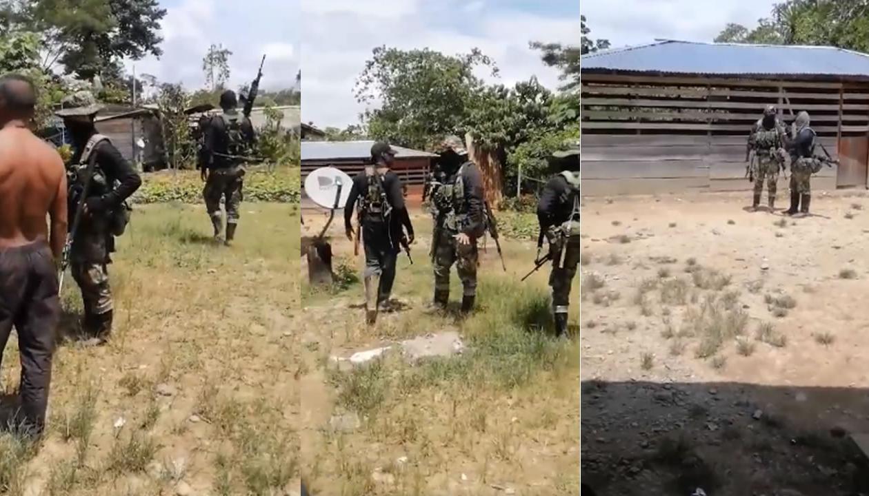 Hombres armados en el departamento de Córdoba. 
