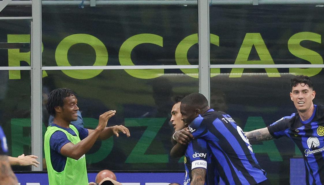 Jugadores del Inter celebrando uno de sus tantos.