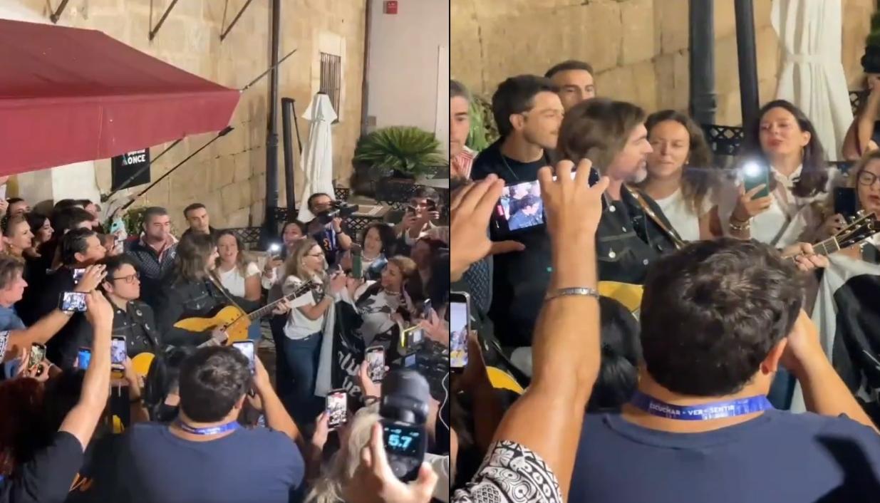 Imágenes de Juanes con sus fans.