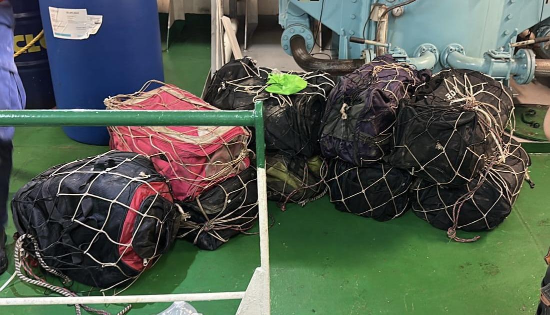La cocaína que venía oculta en el barco