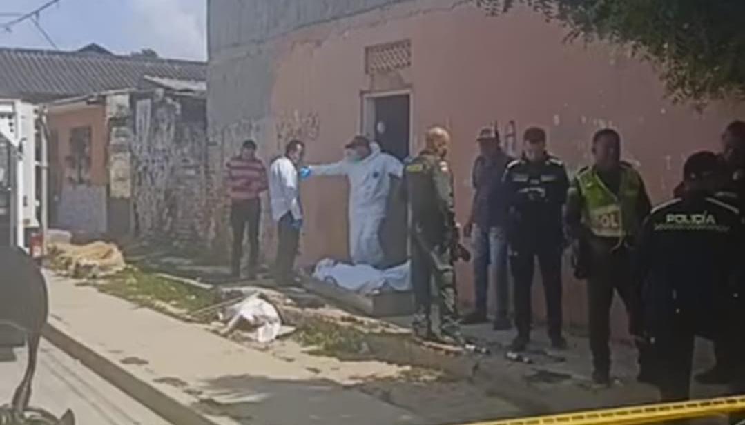 Lugar donde ocurrió el crimen y los heridos en el barrio Las Nieves.