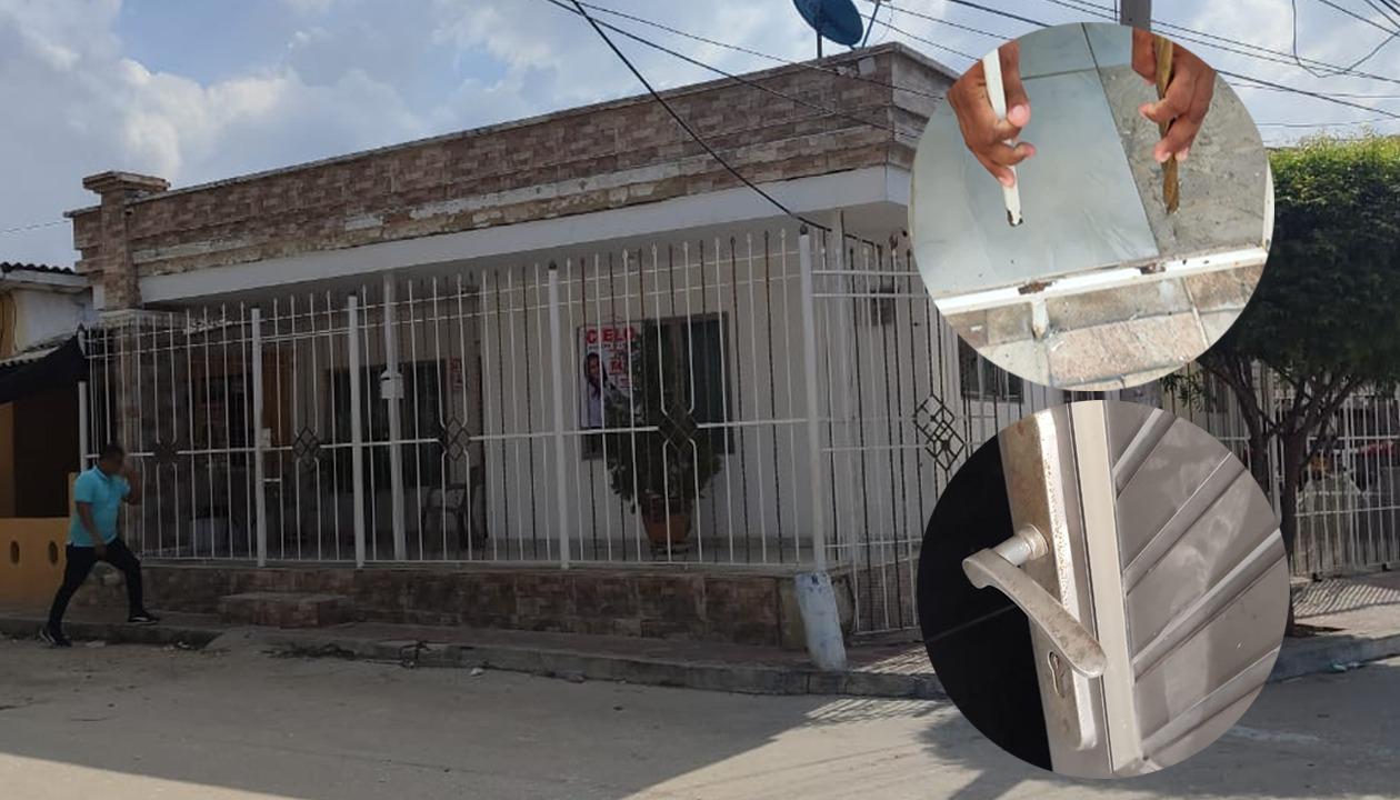 Imágenes de la vivienda robada.