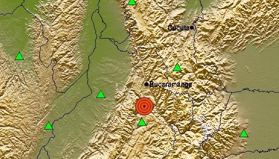 Imagen del sismo reportado.