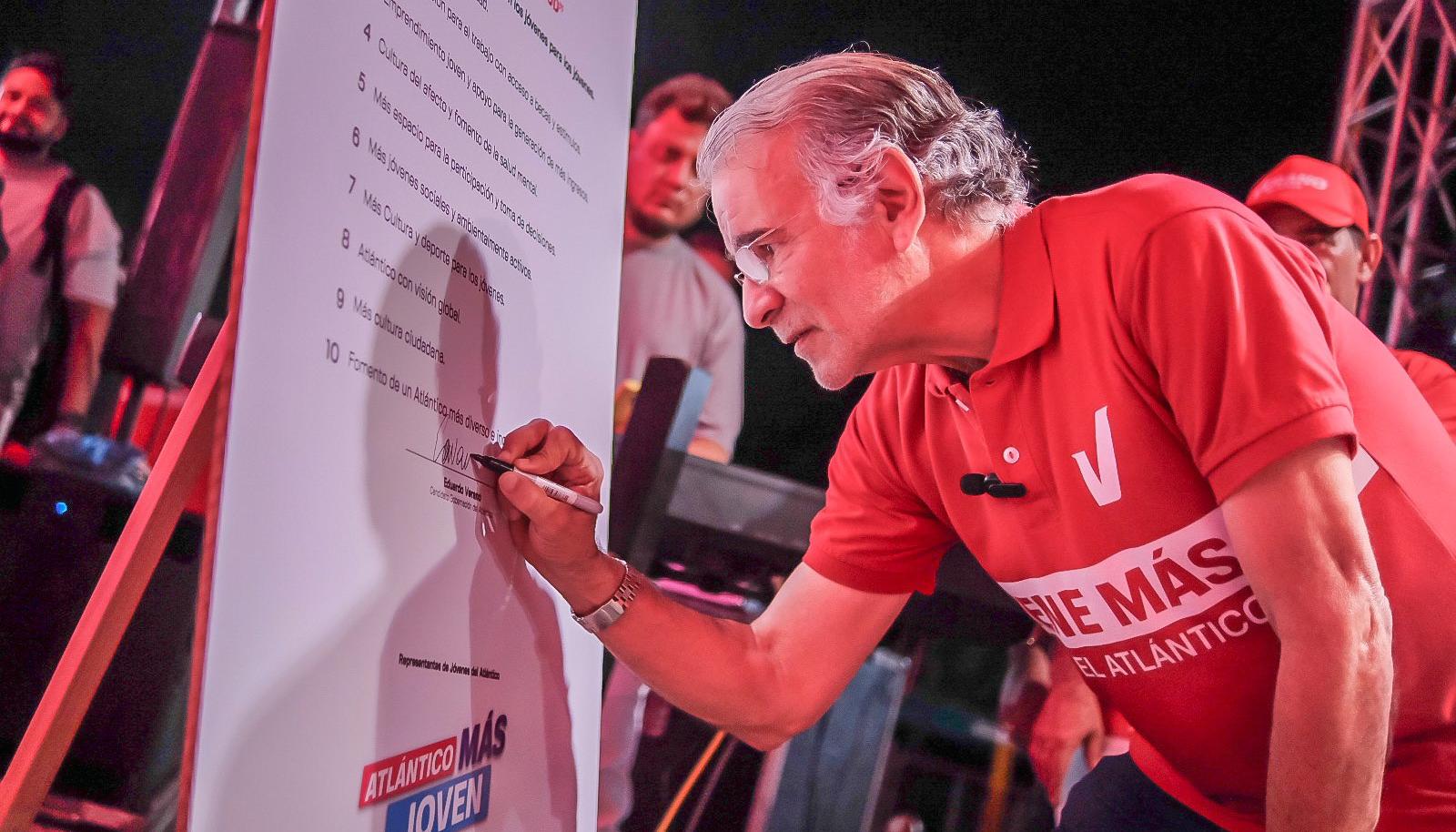 El candidato a la Gobernación del Atlántico, Eduardo Verano.