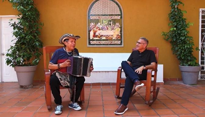 Jorge Cura con el Rey Vallenato 1985, Egidio Cuadrado
