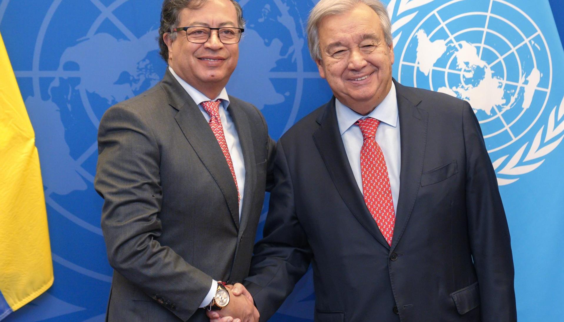 Gustavo Petro y Antonio Guterres