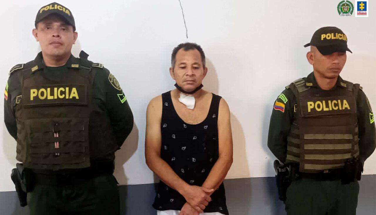 Hernando Junco Peternina luego de su captura. 
