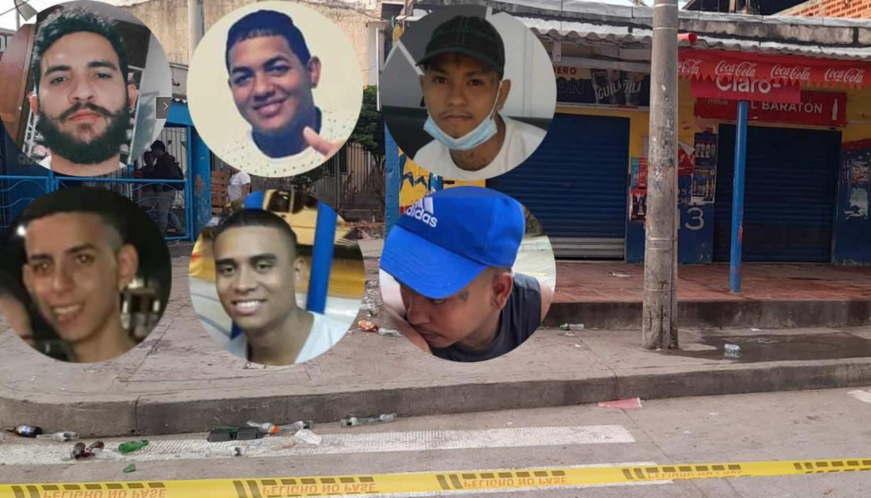 Las víctimas de la masacre en Las Flores.