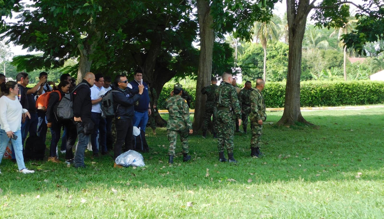 Delegados de entes de control que se encontraban en el helicóptero.