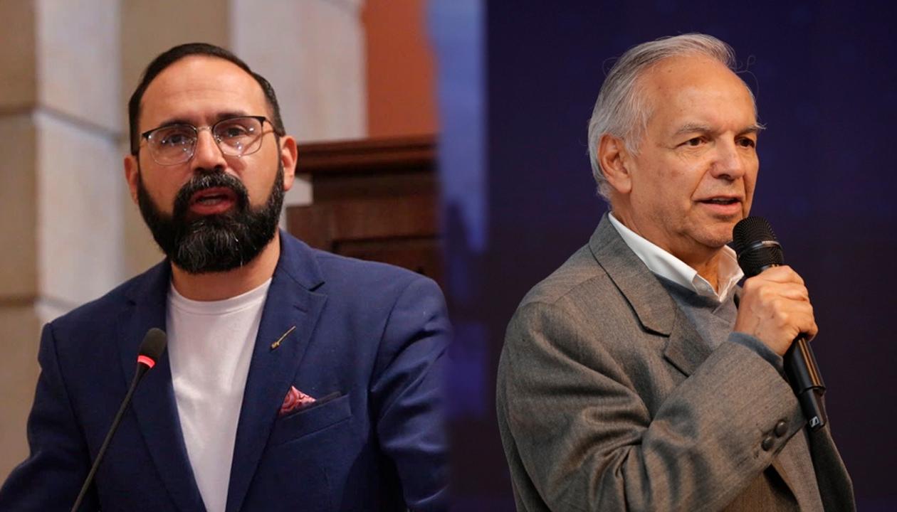 Ministro de Minas, Andrés Camacho, y Ministro de Hacienda, Ricardo Bonilla.