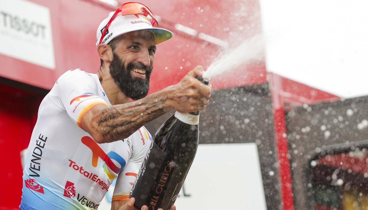 Geoffrey Soupe celebró con champaña la victoria más importante de su carrera. 