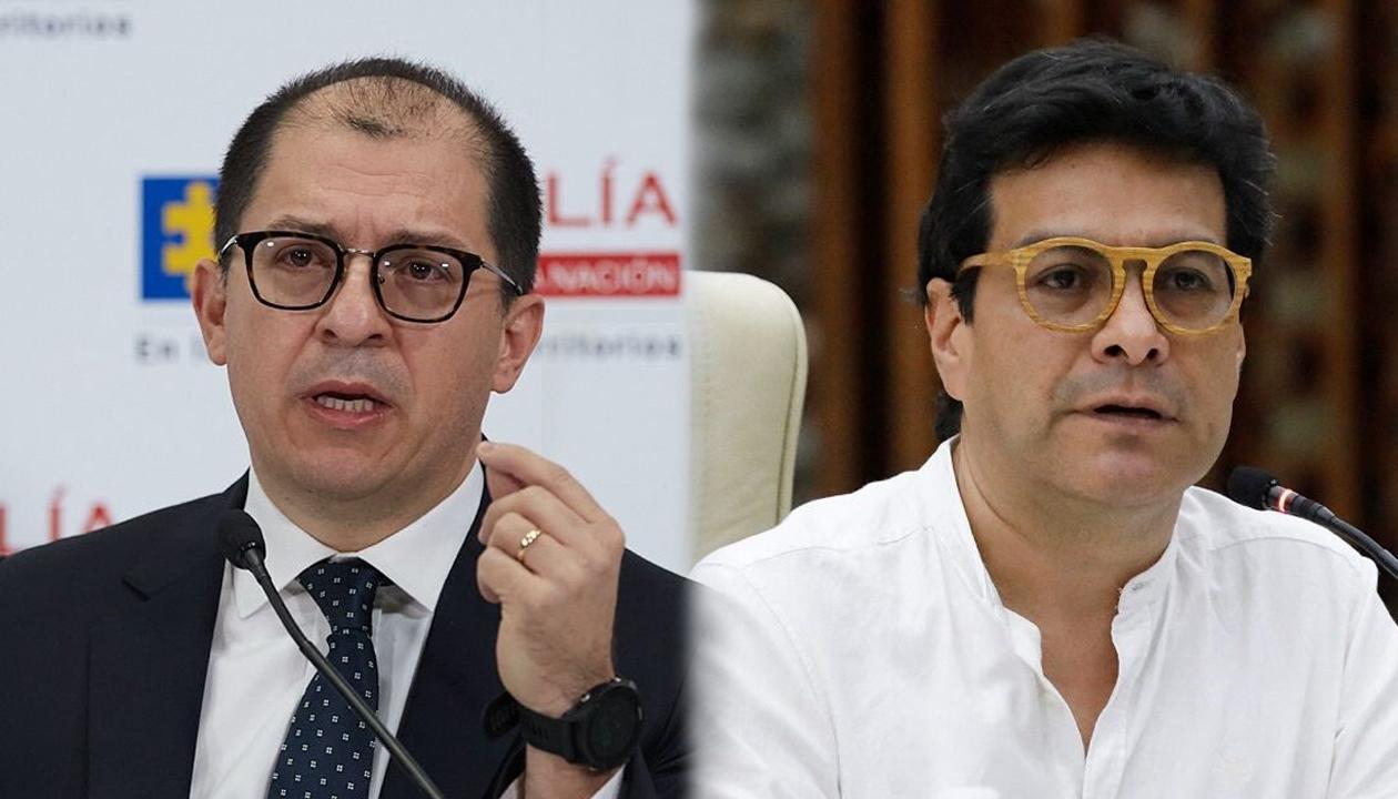 Francisco Barbosa, Fiscal General y Camilo Rueda, Comisionado de Paz.