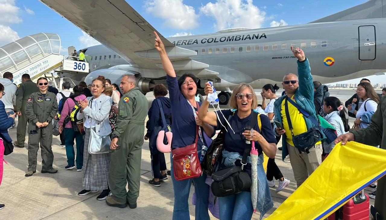 Parte de los colombianos repatriados.