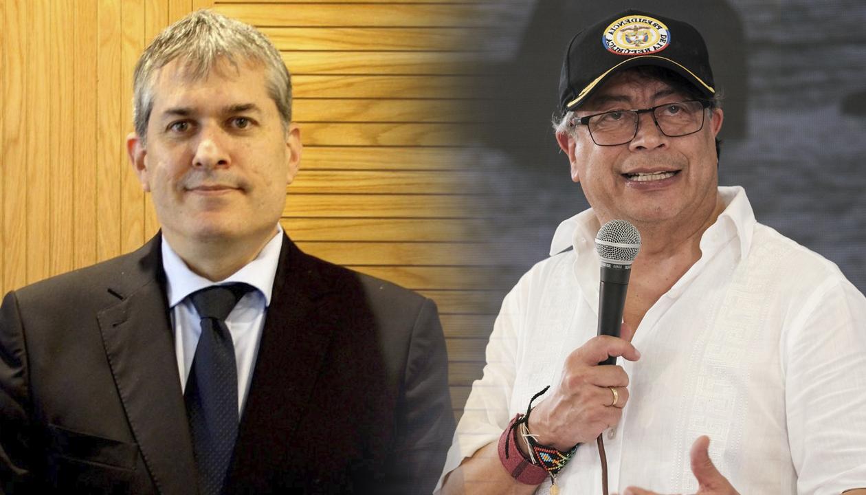 Embajador de Israel en Colombia, Gali Dagan, y el Presidente Gustavo Petro.