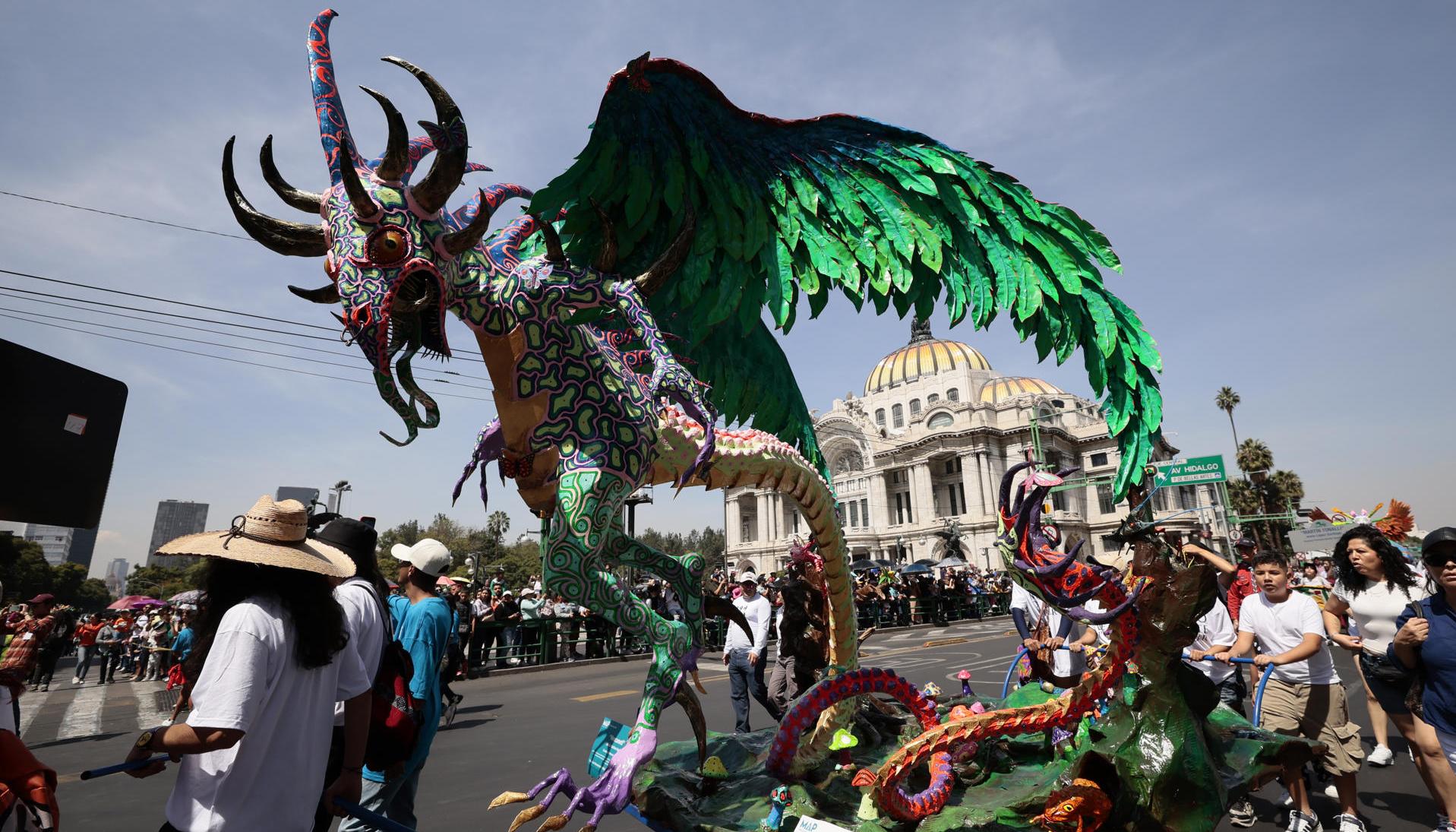 Desfile de alebrijes en México.