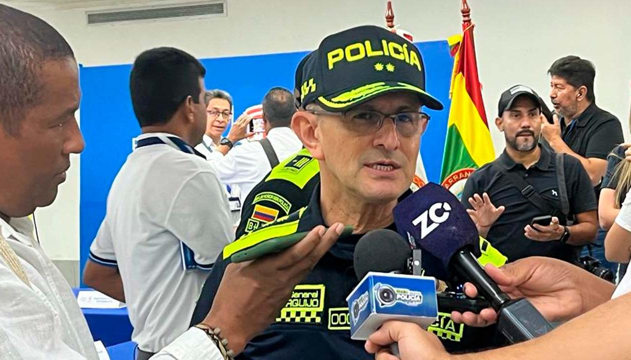 General Jorge Urquijo, comandante de la Policía Metropolitana de Barranquilla.