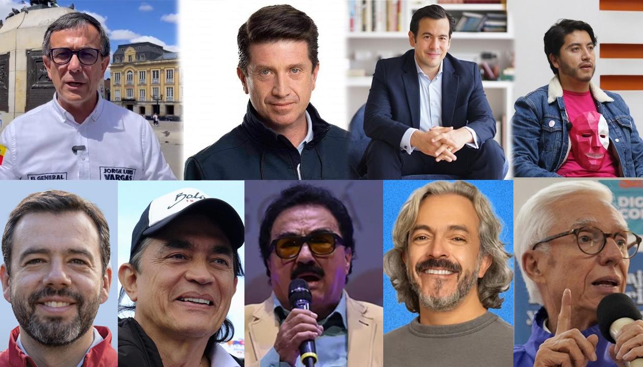 Los candidatos a la Alcaldía de Bogotá.