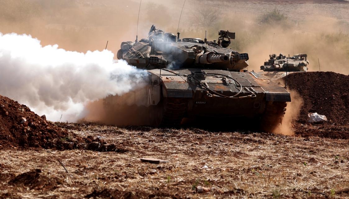 Imagen de la artillería de Israel.