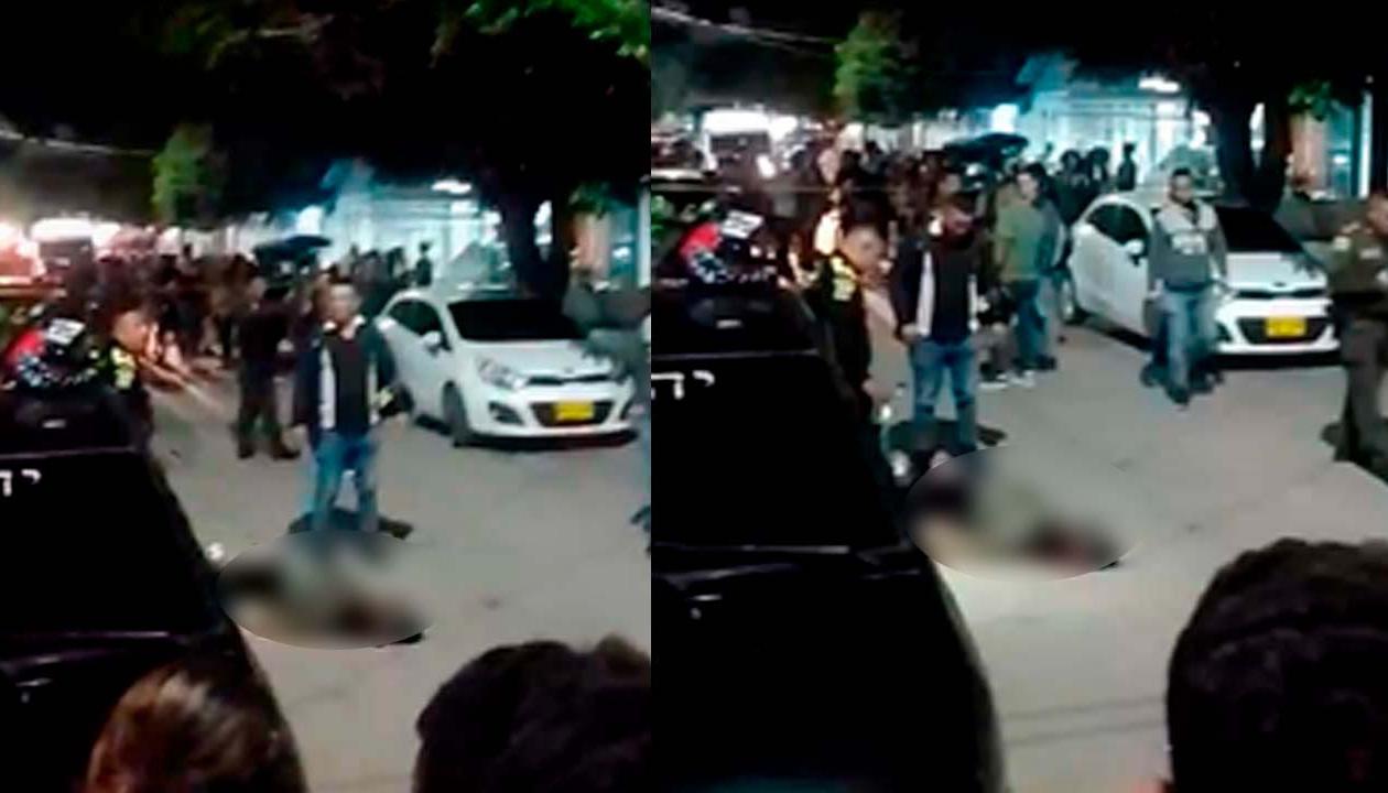 La Policía acordonó el lugar donde quedó muerta una persona. 