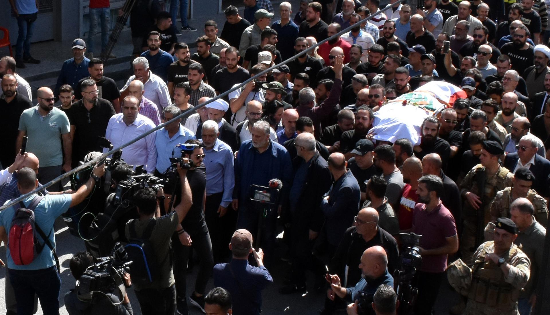 Funeral del periodista de la agencia Reuters Issam Abdulla el pasado 14 de octubre.