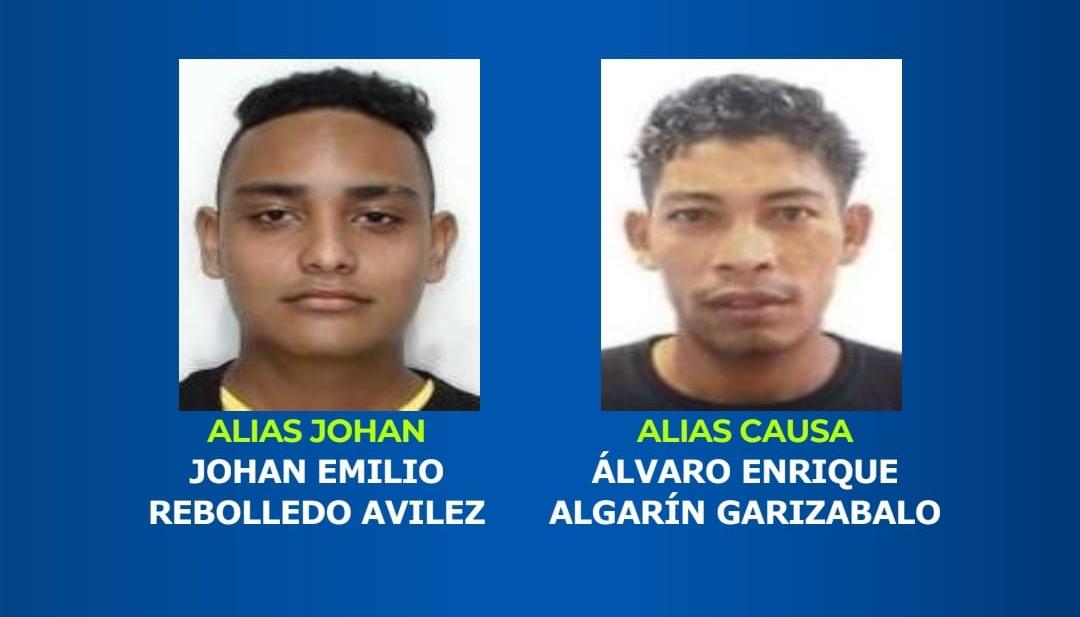Johan Emilio Rebolledo Avilés y Álvaro Enrique Algarín Garizabalo.