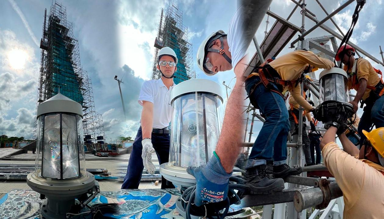 La luz del faro de Puerto Colombia.