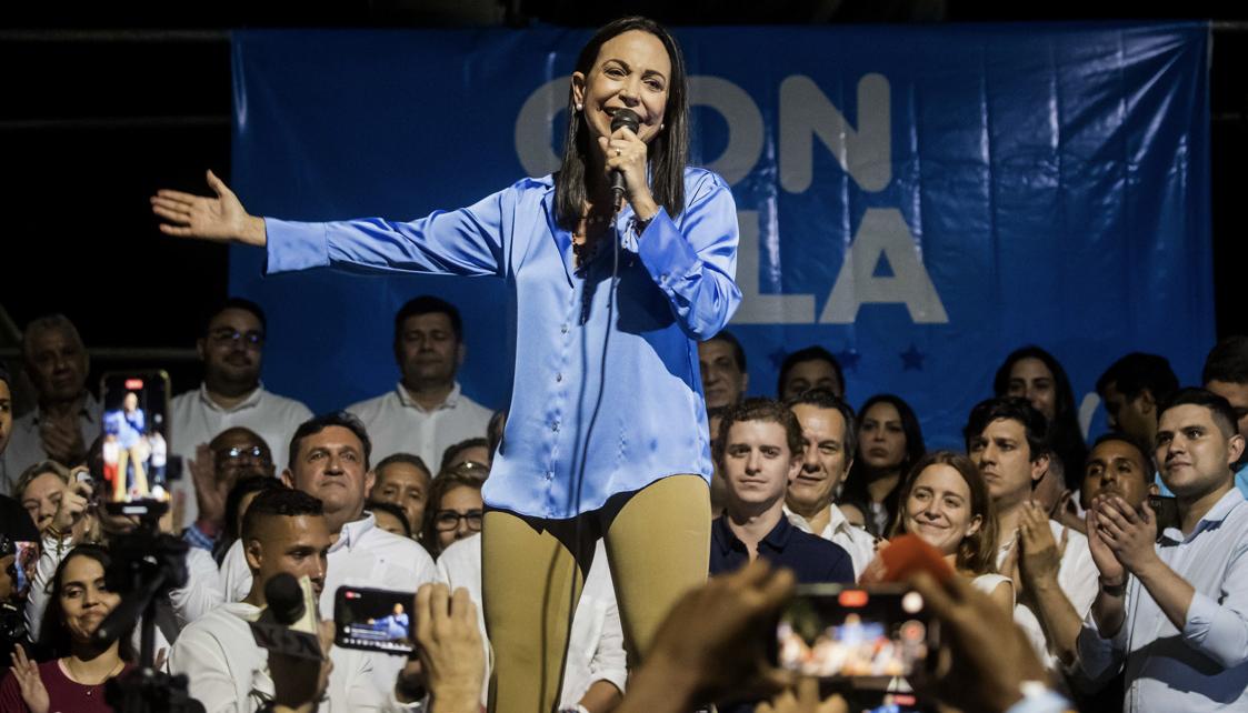 La exdiputada María Corina Machado.