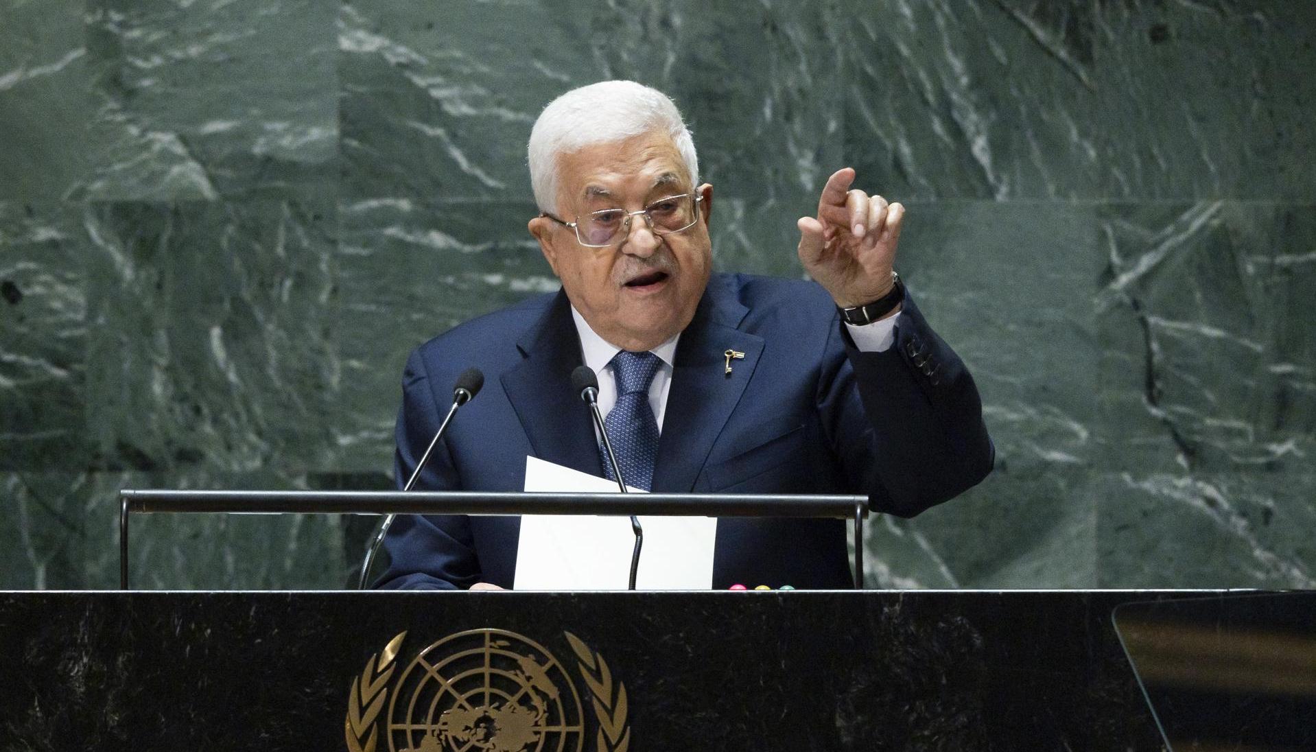 El Presidente de Palestina, Mahmud Abás.