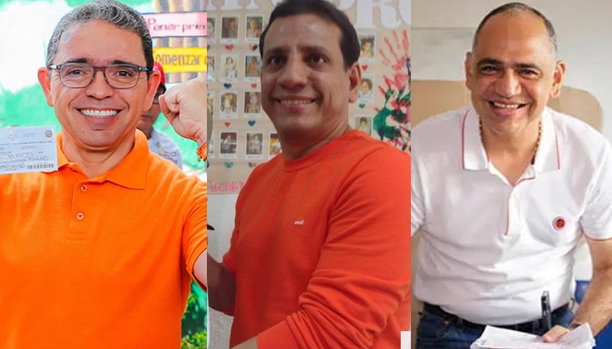 Rafael Martínez, Gobernador electo, y Jorge Agudelo y Carlos Pinedo, candidatos de Alcaldía de Santa Marta.