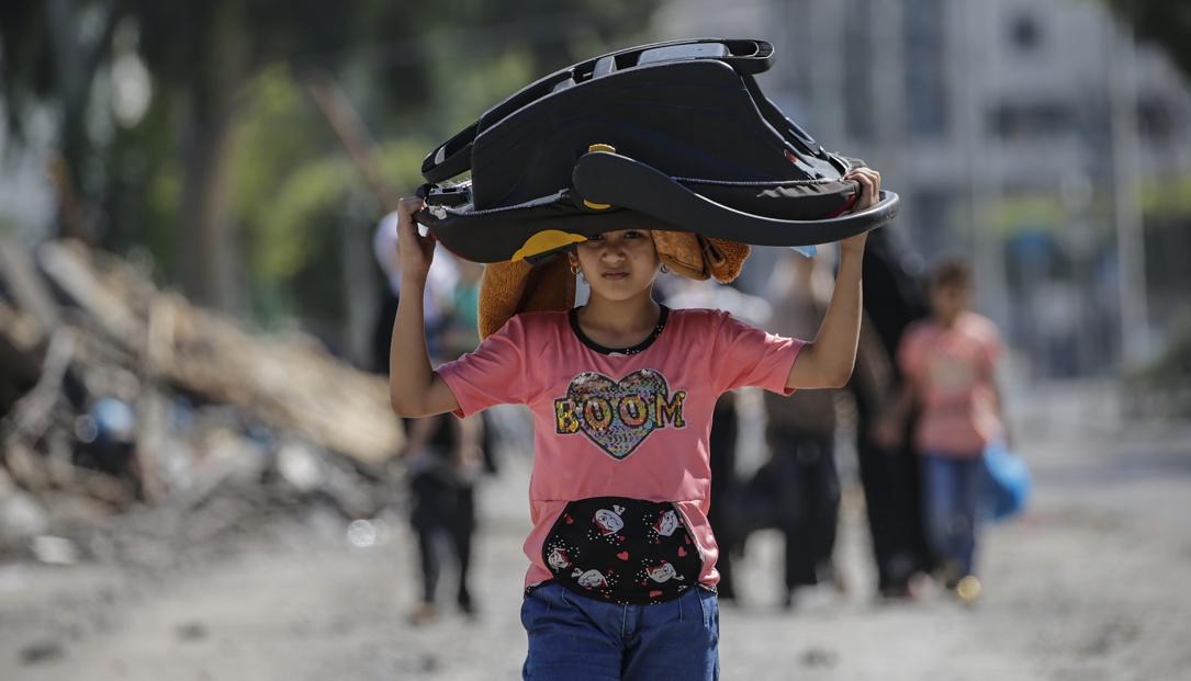 Imagen de una niña en Gaza.