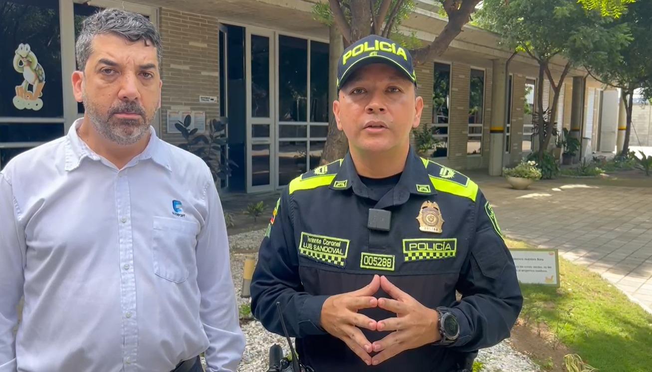 Teniente coronel Luis Sandoval, Comandante Operativo de la Policía Metropolitana de Barranquilla.