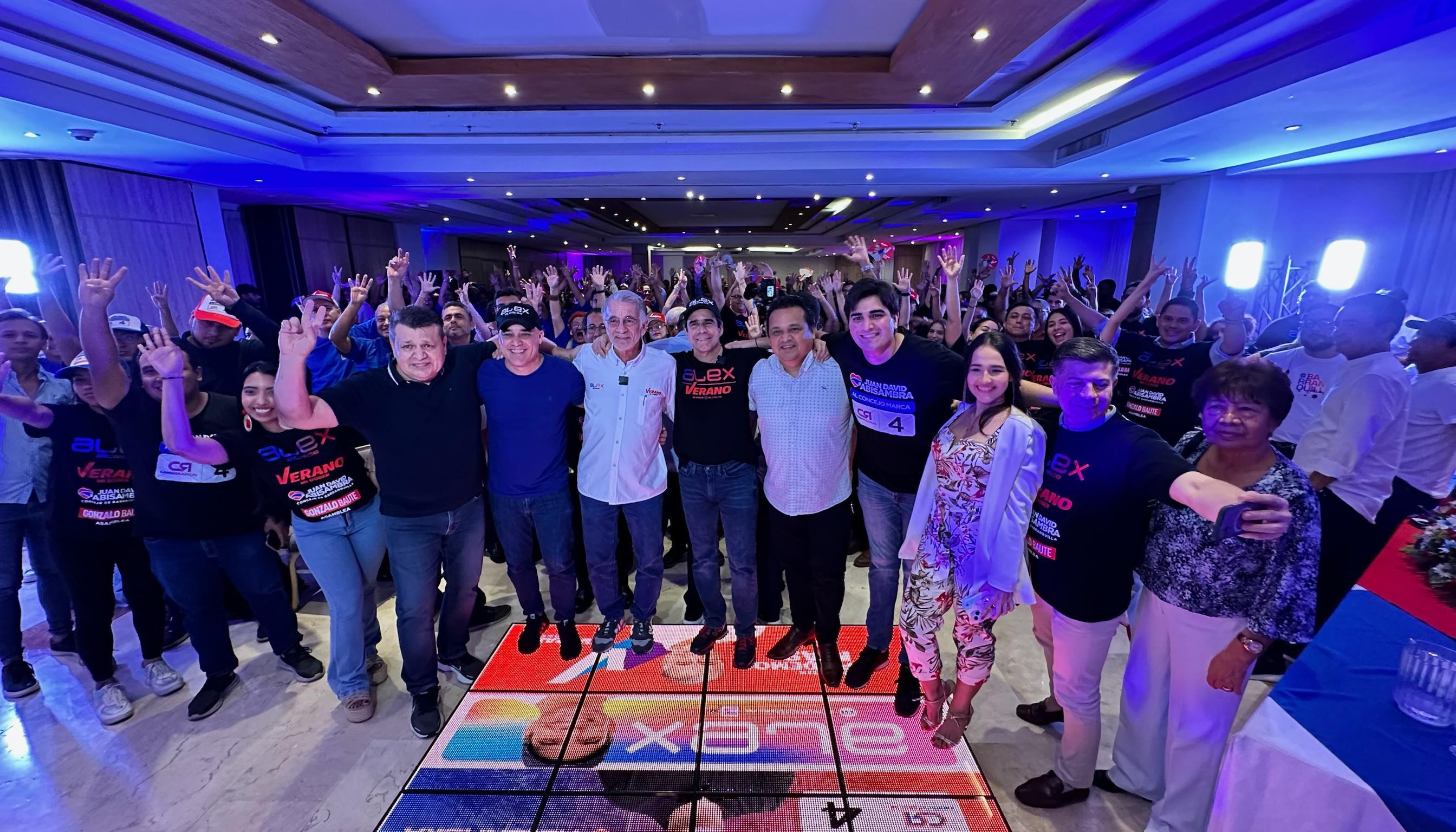 Acto en donde fue respaldado el candidato al Concejo Juan David Abisambra.