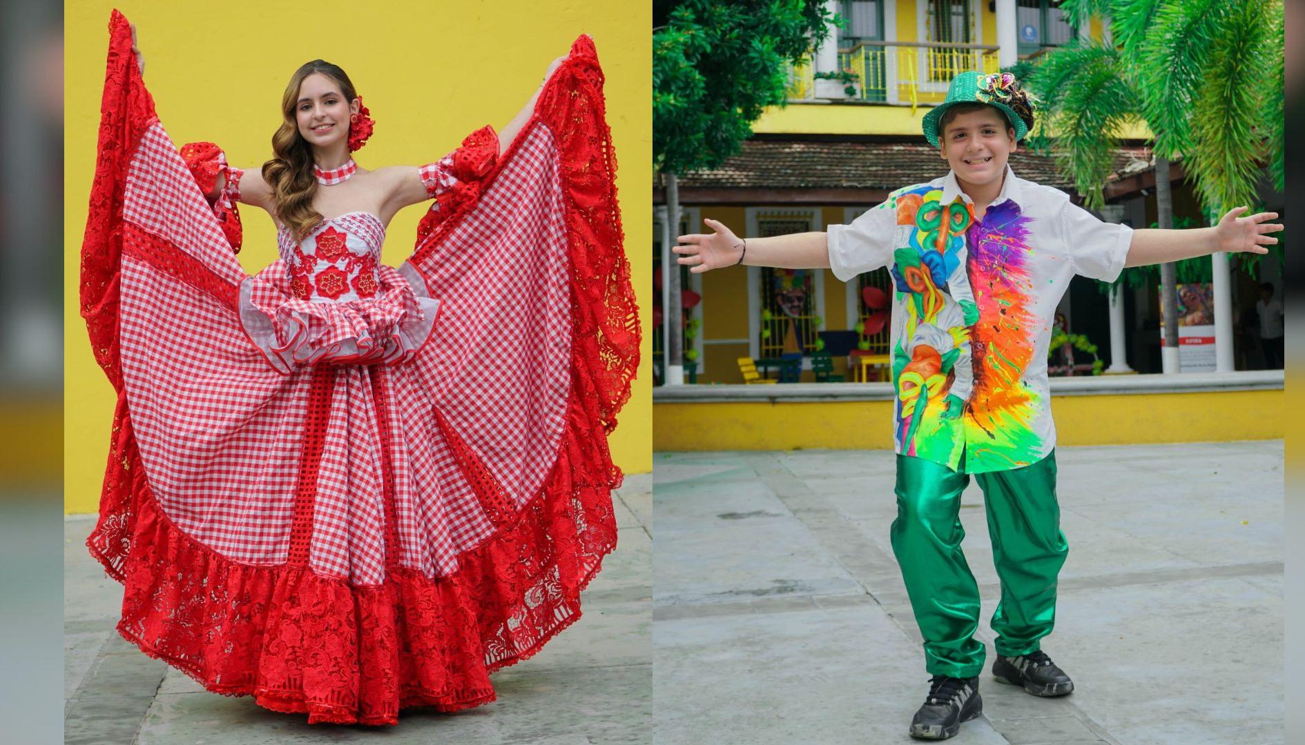 Samia Maloof y Emanuel Angulo Cabarcas, Reyes del Carnaval de los Niños 2024.