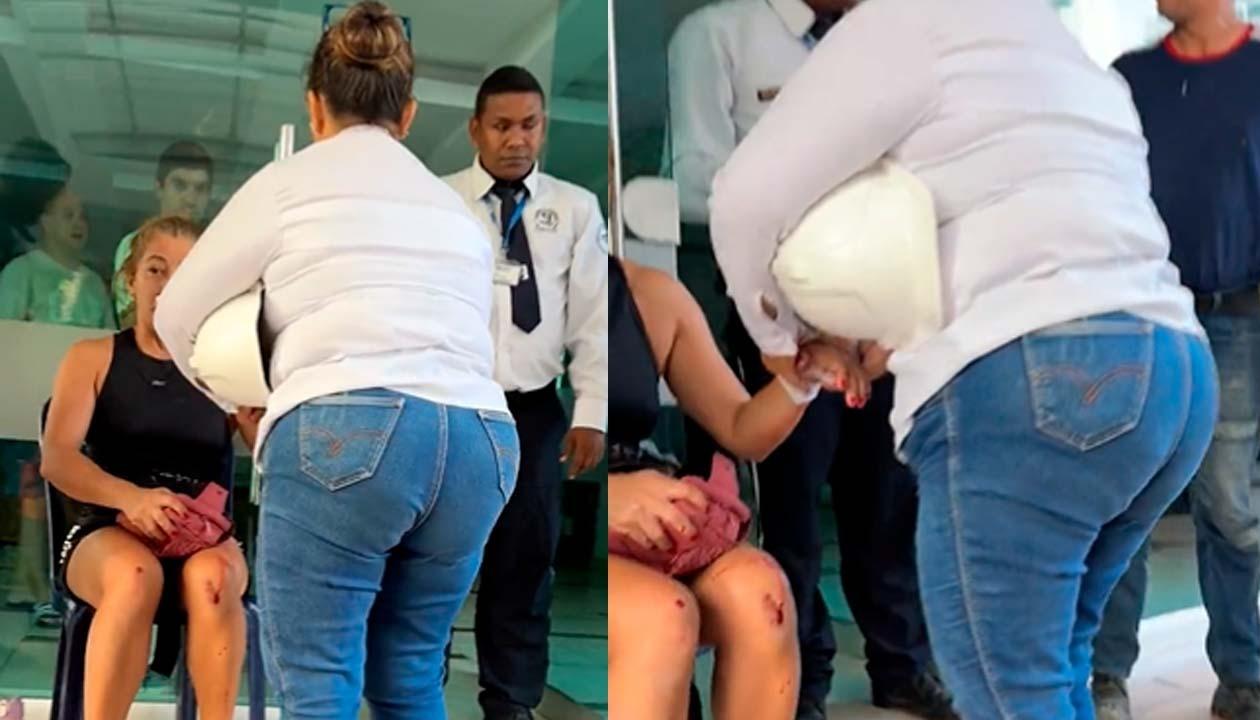 La víctima fue auxiliada por una mujer.