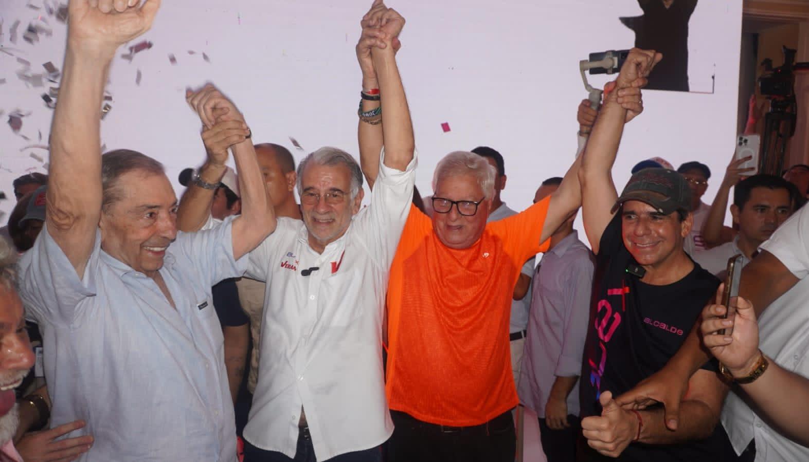 Fuad Char, Eduardo Verano, Joao Herrera y Alex Char.