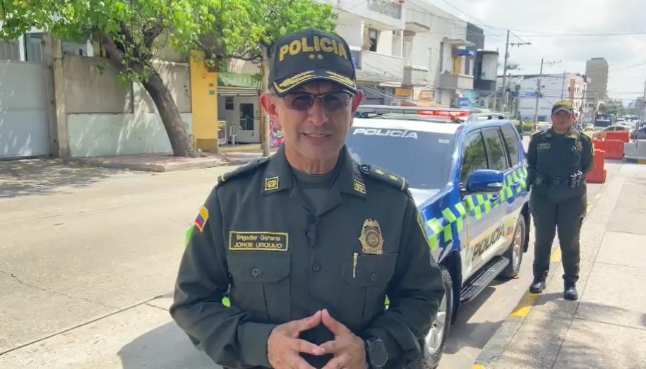 General Jorge Urquijo, comandante de la Policía Metropolitana de Barranquilla.