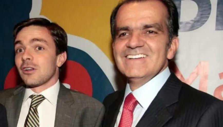 Óscar Iván Zuluaga y su hijo David Zuluaga Martínez.